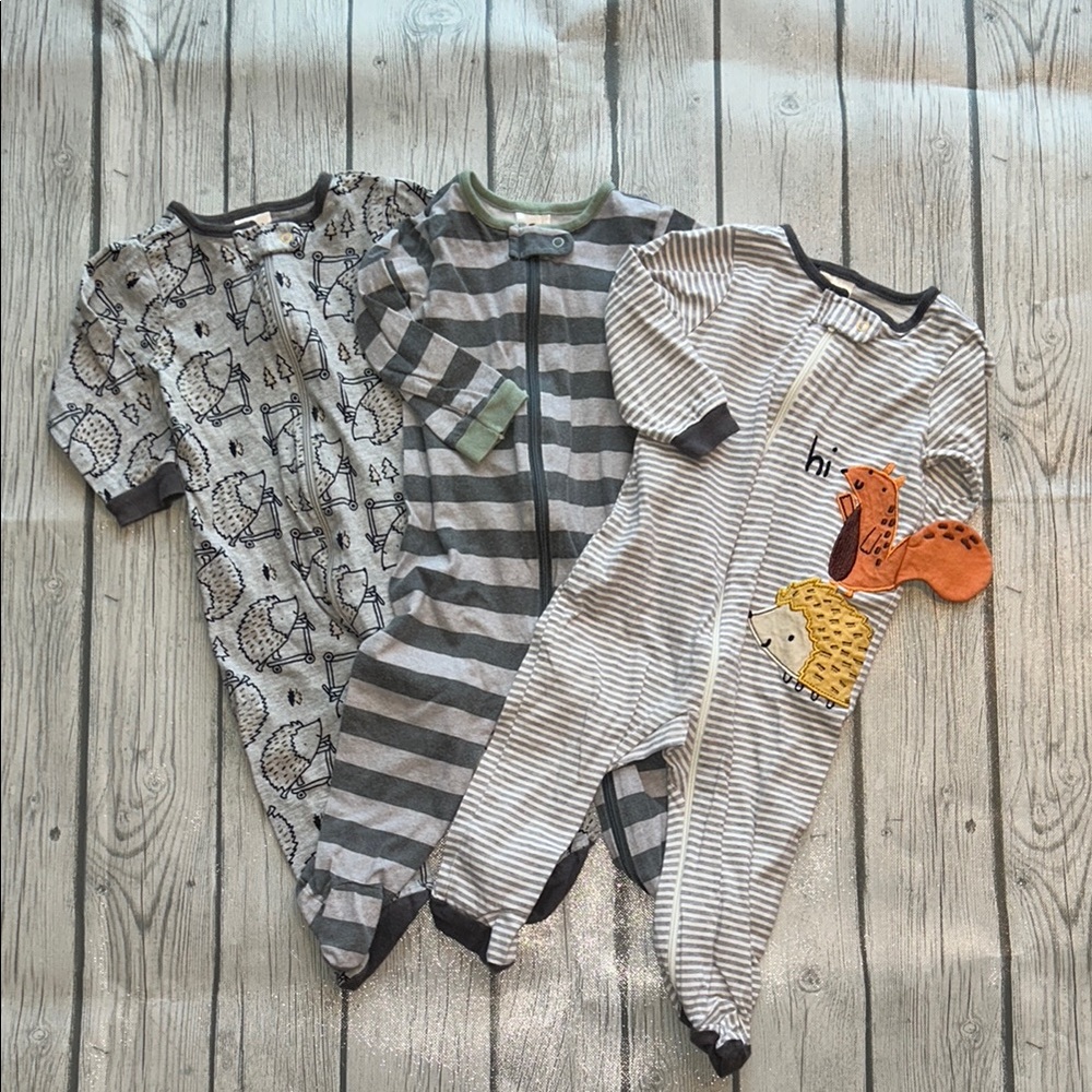 Gerber 3-6mo Patterned Footed One Pieces